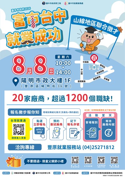 富市台中就業成功0808陽明大樓