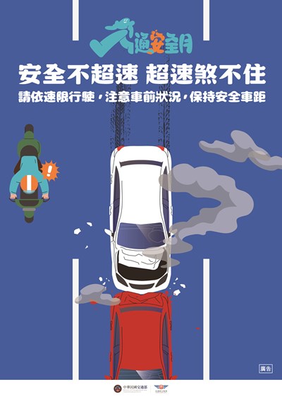 交通月海報安全不超速速煞不住